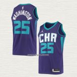 P.J. Washington NO 25 Camiseta Charlotte Hornets Statement 2020-21 Violeta