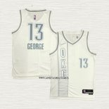 Paul George NO 13 Camiseta Oklahoma City Thunder Ciudad 2021-22 Blanco