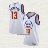 R.J. Hampton NO 13 Camiseta Denver Nuggets Earned 2020-21 Blanco