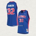Richard Hamilton NO 32 Camiseta Detroit Pistons Mitchell & Ness 2003-04 Azul