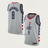 Rui Hachimura NO 8 Camiseta Washington Wizards Ciudad 2020-21 Gris
