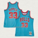 Scottie Pippen NO 33 Camiseta Chicago Bulls Mitchell & Ness 1995-96 Azul
