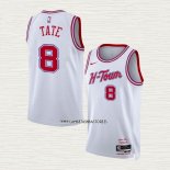 Sean Tate NO 8 Camiseta Houston Rockets Ciudad 2023-24 Blanco Jae'