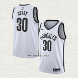 Seth Curry NO 30 Camiseta Brooklyn Nets Association 2020 Blanco