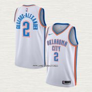 Shai Gilgeous-Alexander NO 2 Camiseta Oklahoma City Thunder Association Blanco