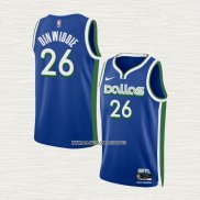 Spencer Dinwiddie NO 26 Camiseta Dallas Mavericks Ciudad 2022-23 Azul