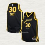 Stephen Curry NO 30 Camiseta Nino Golden State Warriors Ciudad 2023-24 Negro