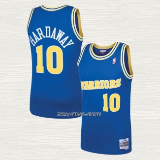 Tim Hardaway NO 10 Camiseta Golden State Warriors Mitchell & Ness 1990 Azul