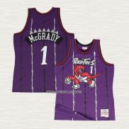 Tracy McGrady NO 1 Camiseta Toronto Raptors Hardwood Classics Throwback Violeta