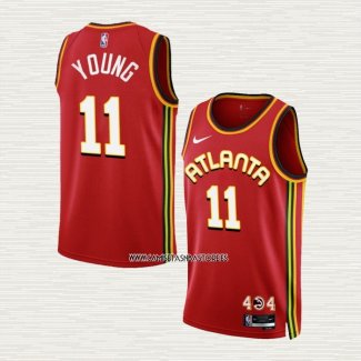 Trae Young NO 11 Camiseta Atlanta Hawks Icon 2022-23 Rojo