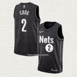 Tyler Cook NO 2 Camiseta Brooklyn Nets Earned 2020-21 Negro
