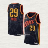 Vasilije Micic NO 29 Camiseta Oklahoma City Thunder Ciudad 2023-24 Negro