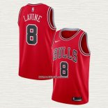 Zach Lavine NO 8 Camiseta Chicago Bulls Icon Rojo