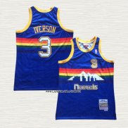 Allen Iverson NO 3 Camiseta Denver Nuggets Hardwood Classics 2006-07 Azul