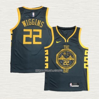 Andrew Wiggins NO 22 Camiseta Golden State Warriors Ciudad 2018-19 Azul