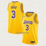 Anthony Davis NO 3 Camiseta Los Angeles Lakers Icon 2020-21 Amarillo