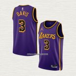 Anthony Davis NO 3 Camiseta Los Angeles Lakers Statement 2022-23 Violeta