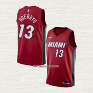 Bam Adebayo NO 13 Camiseta Miami Heat Statement Rojo