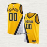 Bennedict Mathurin NO 00 Camiseta Indiana Pacers Statement 2022-23 Amarillo
