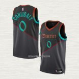 Bilal Coulibaly NO 0 Camiseta Washington Wizards Ciudad 2023-24 Negro