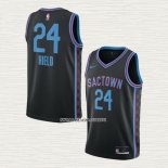 Buddy Hield NO 24 Camiseta Sacramento Kings Ciudad 2020-21 Negro