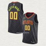 Camiseta Atlanta Hawks Personalizada Icon Negro