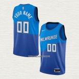 Camiseta Milwaukee Bucks Personalizada Ciudad 2020-21 Azul