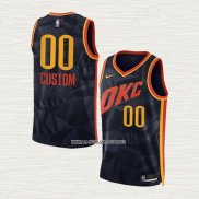 Camiseta Oklahoma City Thunder Personalizada Ciudad 2023-24 Negro