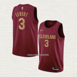 Caris Levert NO 3 Camiseta Cleveland Cavaliers Icon 2022-23 Rojo