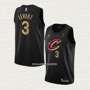 Caris Levert NO 3 Camiseta Cleveland Cavaliers Statement 2022-23 Negro