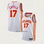 Clint Capela NO 17 Camiseta Atlanta Hawks Association 2020-21 Blanco