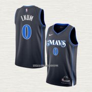 Dante Exum NO 0 Camiseta Dallas Mavericks Ciudad 2023-24 Azul