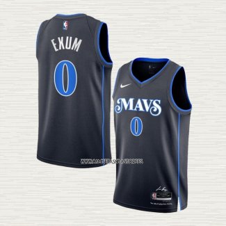 Dante Exum NO 0 Camiseta Dallas Mavericks Ciudad 2023-24 Azul