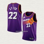 Deandre Ayton NO 22 Camiseta Phoenix Suns Classic 2022-23 Violeta