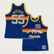 Dikembe Mutombo NO 55 Camiseta Denver Nuggets Hardwood Classics Throwback Azul