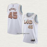 Donovan Mitchell NO 45 Camiseta Cleveland Cavaliers Ciudad 2022-23 Blanco