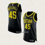 Donovan Mitchell NO 45 Camiseta Utah Jazz Statement Autentico 2022-23 Negro