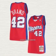 Elton Brand NO 42 Camiseta Los Angeles Clippers Mitchell & Ness 2000-01 Rojo