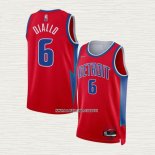 Hamidou Diallo NO 6 Camiseta Detroit Pistons Ciudad 2021-22 Rojo