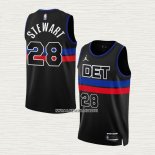 Isaiah Stewart NO 28 Camiseta Detroit Pistons Statement 2022-23 Negro