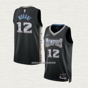 Ja Morant NO 12 Camiseta Memphis Grizzlies Ciudad 2022-23 Negro