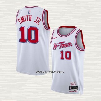 Jabari Smith JR. NO 10 Camiseta Houston Rockets Ciudad 2023-24 Blanco