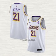 Joel Ayayi NO 21 Camiseta Los Angeles Lakers Association 2021-22 Blanco