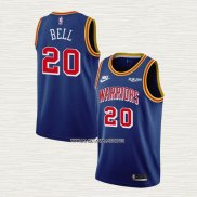 Jordan Bell NO 20 Camiseta Golden State Warriors 75th Anniversary Azul