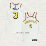 Jordan Poole NO 3 Camiseta Golden State Warriors Classic Autentico Blanco