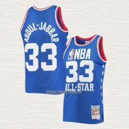 Kareem Abdul-Jabbar NO 33 Camiseta All Star 1985 Azul