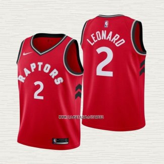 Kawhi Leonard NO 2 Camiseta Nino Toronto Raptors Icon 2018 Rojo