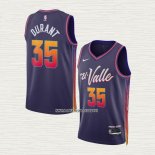 Kevin Durant NO 35 Camiseta Phoenix Suns Ciudad 2023-24 Violeta