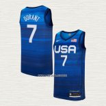 Kevin Durant NO 7 Camiseta USA 2021 Azul
