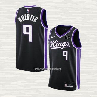 Kevin Huerter NO 9 Camiseta Sacramento Kings Icon 2023-24 Negro